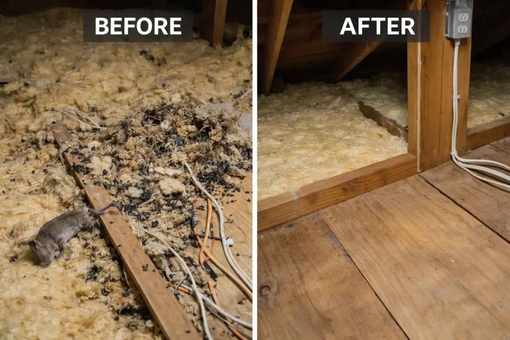 Before and after results