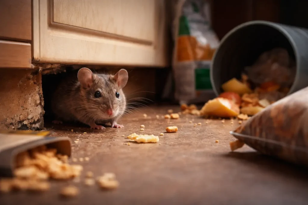 mice looking for food