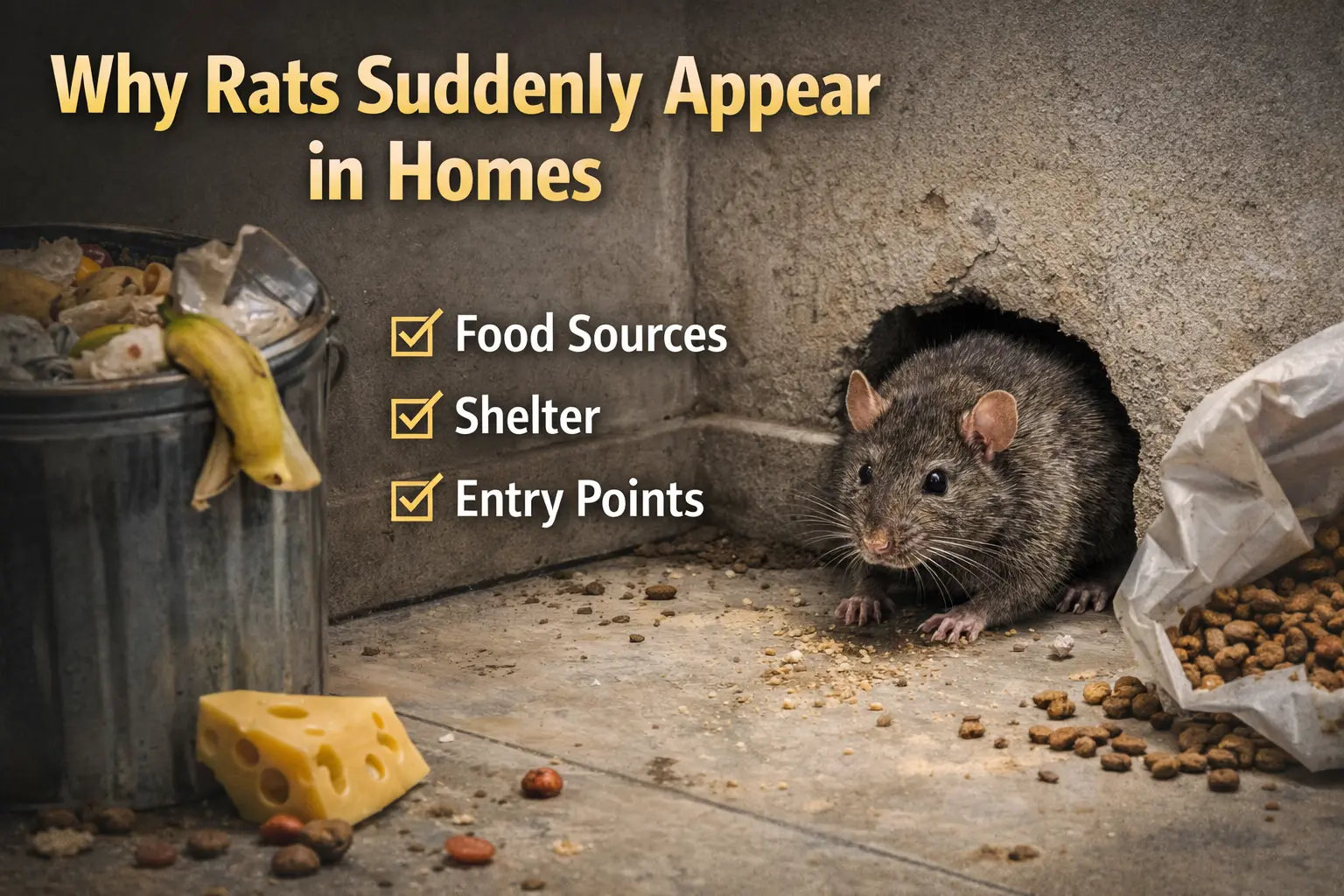 why rat appears in home